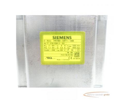 Siemens 1FK7063-5AF71-1AA0 Synchronservomotor SN:YFV745938001002 - Bild 4