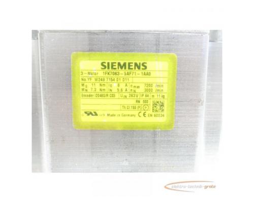 Siemens 1FK7063-5AF71-1AA0 Synchronservomotor SN:YFW249715401011 - Bild 4