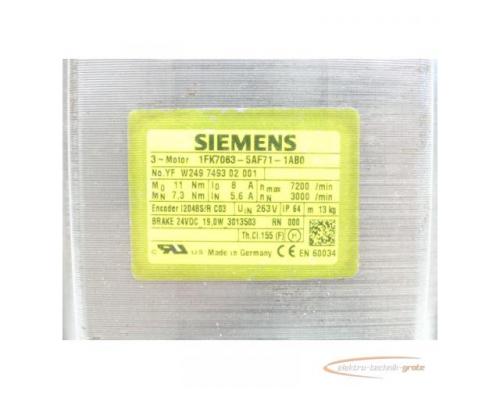 Siemens 1FK7063-5AF71-1AB0 Synchronservomotor SN:YFW249749302001 - Bild 4