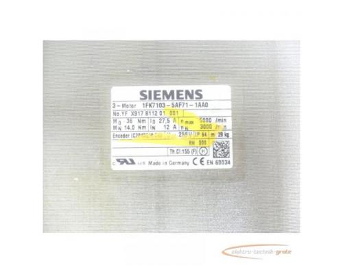 Siemens 1FK7103-5AF71-1AA0 Synchronservomotor SN:YFX917811201001 - Bild 4