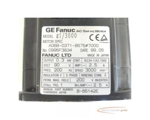 Fanuc A06B-0371-B675 # 7000 AC Servo Motor SN:C995F3834 - Bild 5