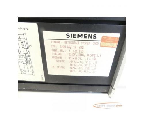 Siemens 6EV2031-4DC Stromversorgung Einbau-Netzgerät Fabr.Nr. A 626 316 - Bild 5