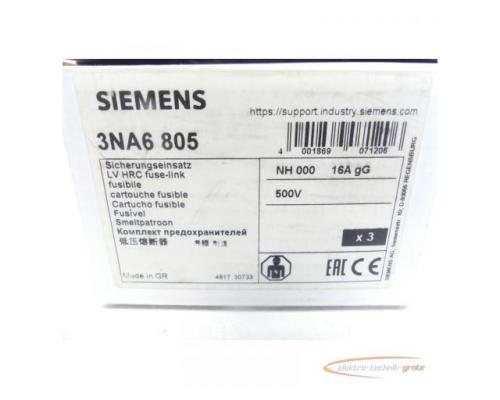 Siemens 3NA6805 NH000 Sicherungseinsätze 16A VPE= 3 Stck. - ungebraucht! - - Bild 4