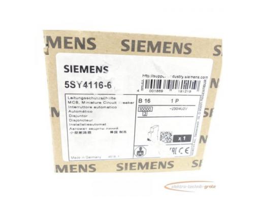 Siemens 5SY4116-6 Leitungsschutzschalter B16 - ungebraucht! - - Bild 2