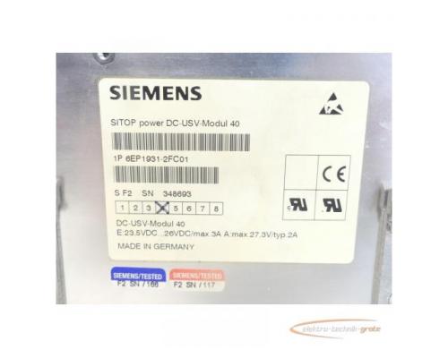 Siemens 6EP1931-2FC01 SITOP DC-USV-Modul 40 E-Stand 4 SN: 348693 - Bild 6
