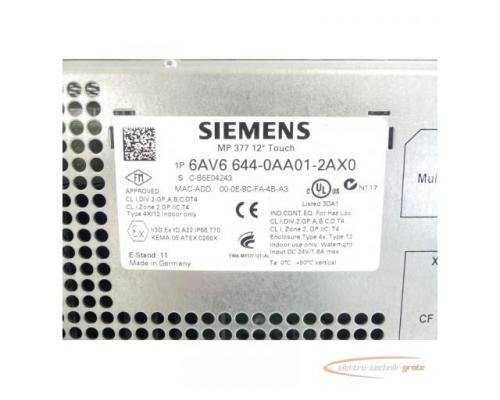 Siemens 6AV6644-0AA01-2AX0 MP 377 12" Touch Panel E-Stand: 11 SN:C-B6E04243 - Bild 4