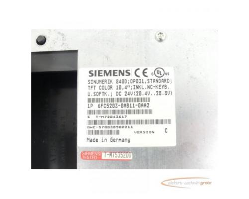 Siemens 6FC5203-0AB11-0AA2 Flachbedientafel Version: C SN:T-M72043617 - Bild 3