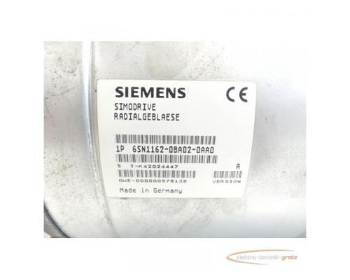 Siemens 6SN1162-0BA02-0AA0 Radialgebläse Version: A SN:T-K42024447 - Bild 6