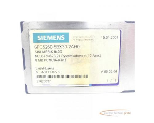 Siemens 6FC5250-5BX30-2AH0 NCU573s/573.2S Systemsoftware SN:T-N1EE00273 - Bild 3