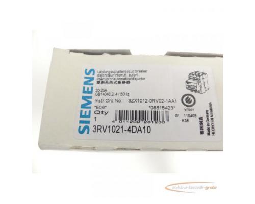 Siemens 3RV1021-4DA10 Leitungsschalter - ungebraucht! - - Bild 3