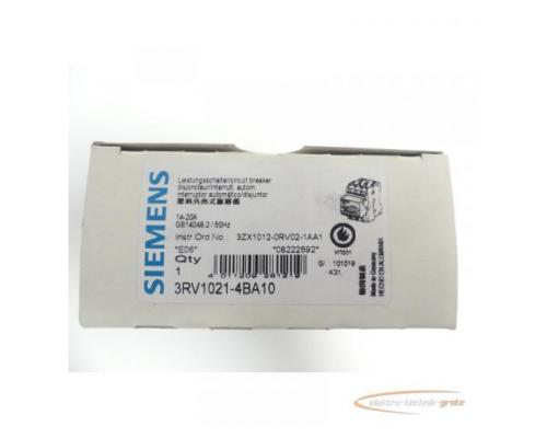 Siemens 3RV1021-4BA10 Leistungsschalter - ungebraucht! - - Bild 5