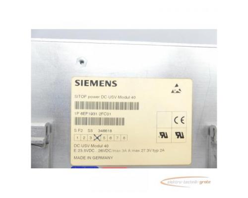Siemens 6EP1931-2FC01 Sitop power DC-USV-Modul 40 SN 346618 - Bild 6