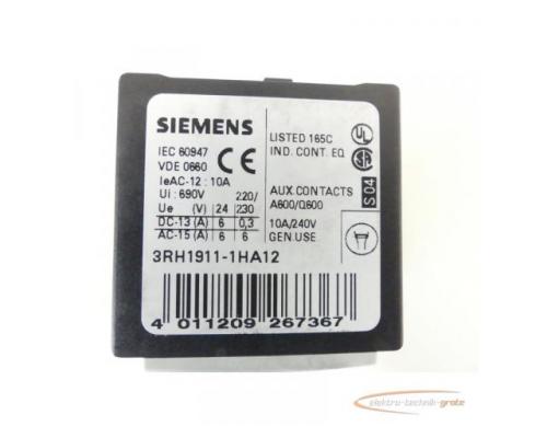 Siemens 3RH1911-1HA12 Hilfsschalterblock - Bild 3