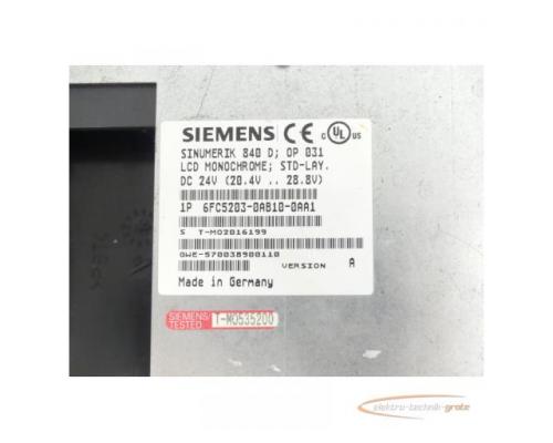 Siemens 6FC5203-0AB10-0AA1 Flachbedientafel OP 031 Version: A SN:T-MO2016199 - Bild 3
