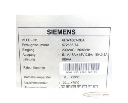Siemens 6EW1861-3BA Power Supply E-stand: C SN:006139 - Bild 7