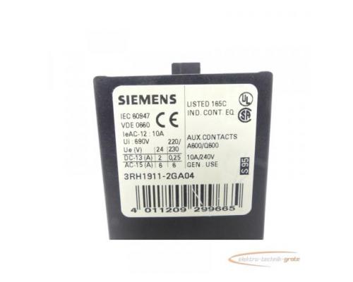 Siemens 3RH1911-2GA04 Hilfsschalterblock E-Stand 2 - Bild 4