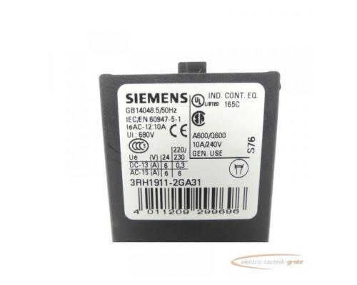 Siemens 3RH1911-2GA31 Hilfsschalterblock E-Stand 6 - Bild 4