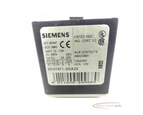 Siemens 3RH1911-2GA22 Hilfsschalterblock E-Stand 2 - Bild 4